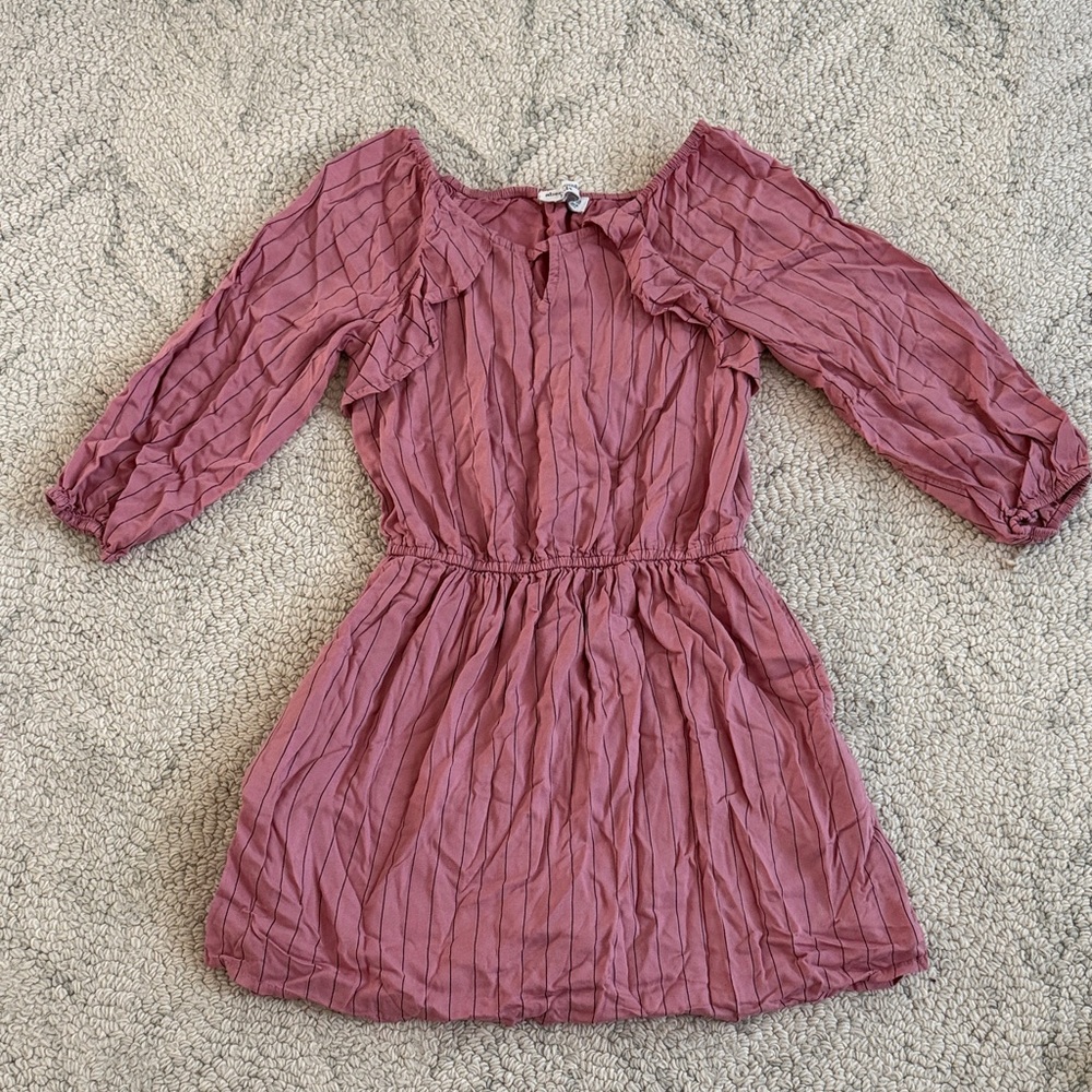 Abercrombie Kids Girls Mauve Pinstripe Dress